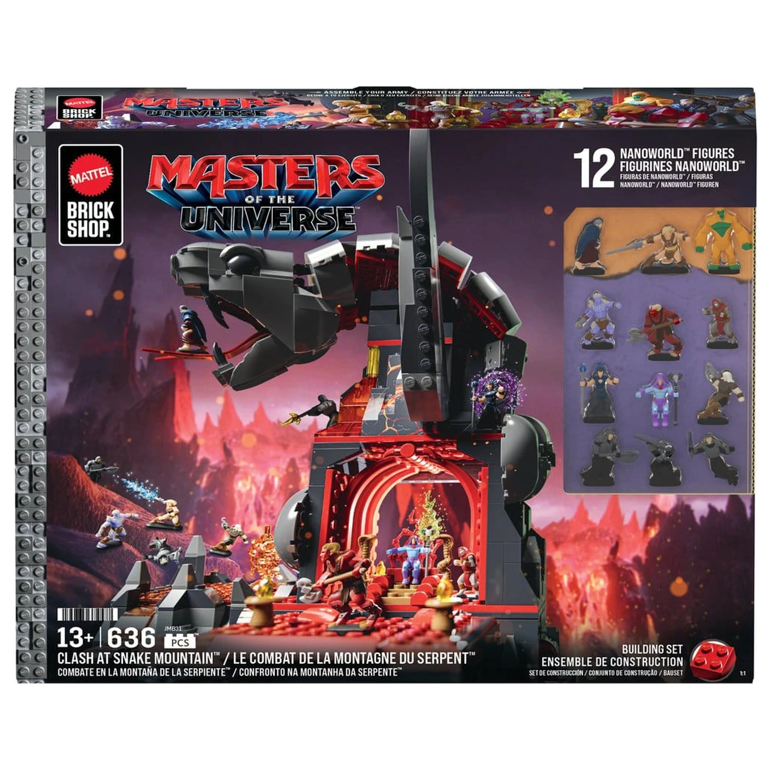 Masters of the Universe Mattel Brick Shop Bausatz Snake Mountain Produktfoto
