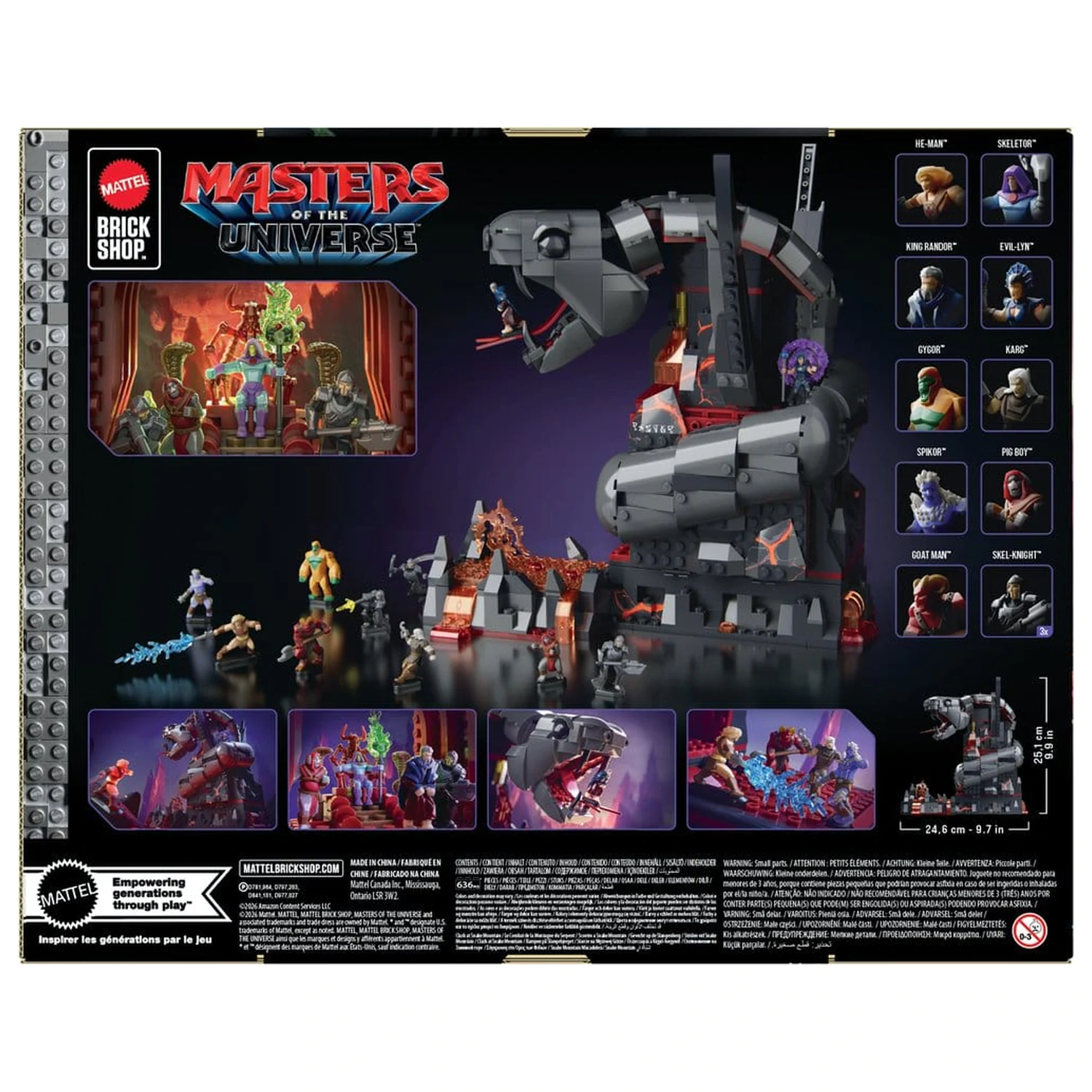 Masters of the Universe Mattel Brick Shop Bausatz Snake Mountain Produktfoto