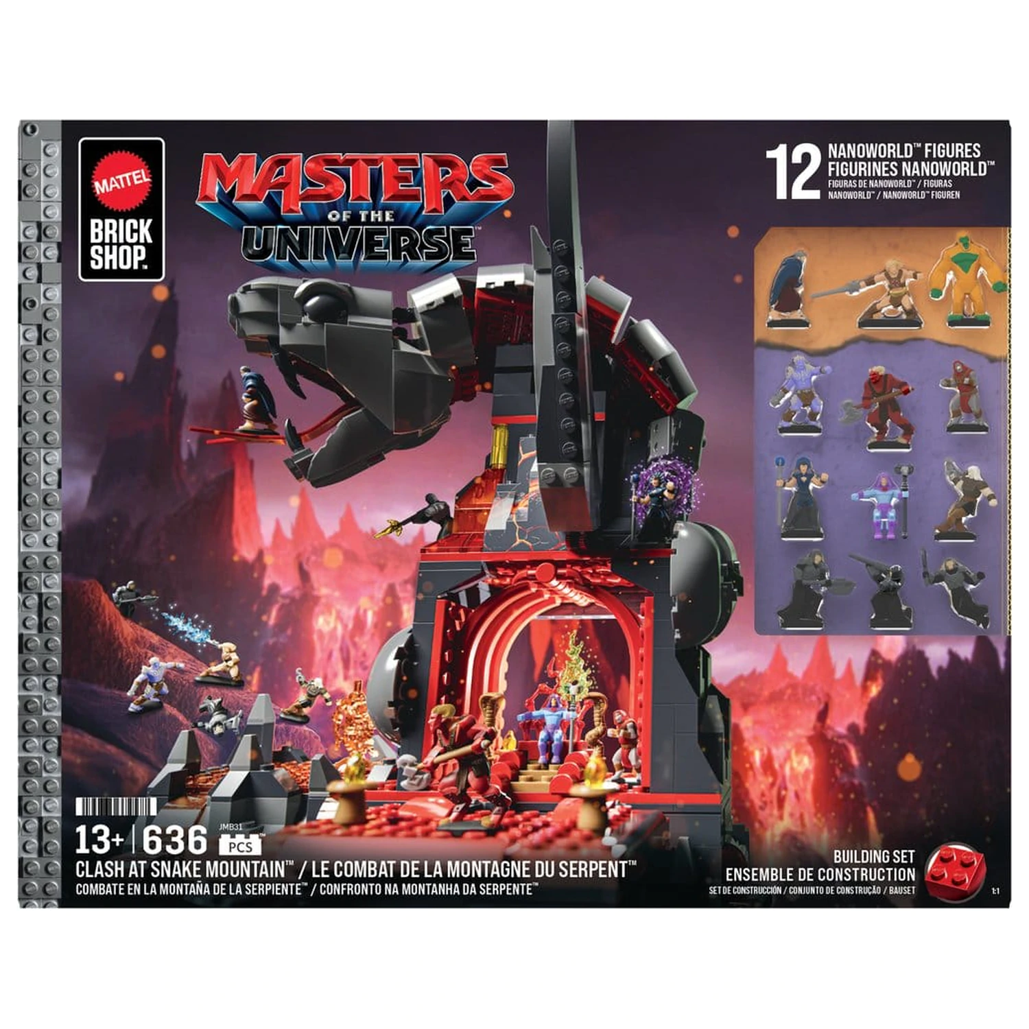 Masters of the Universe Mattel Brick Shop Bausatz Snake Mountain Produktfoto