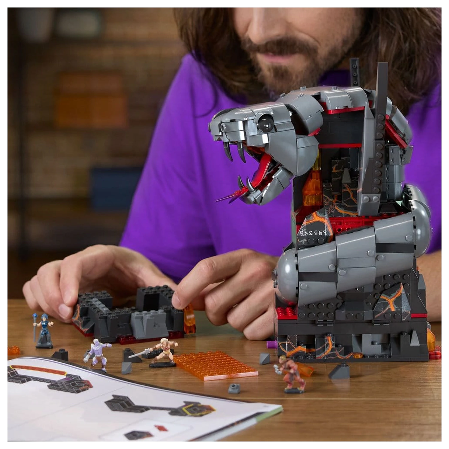 Masters of the Universe Mattel Brick Shop Bausatz Snake Mountain Produktfoto