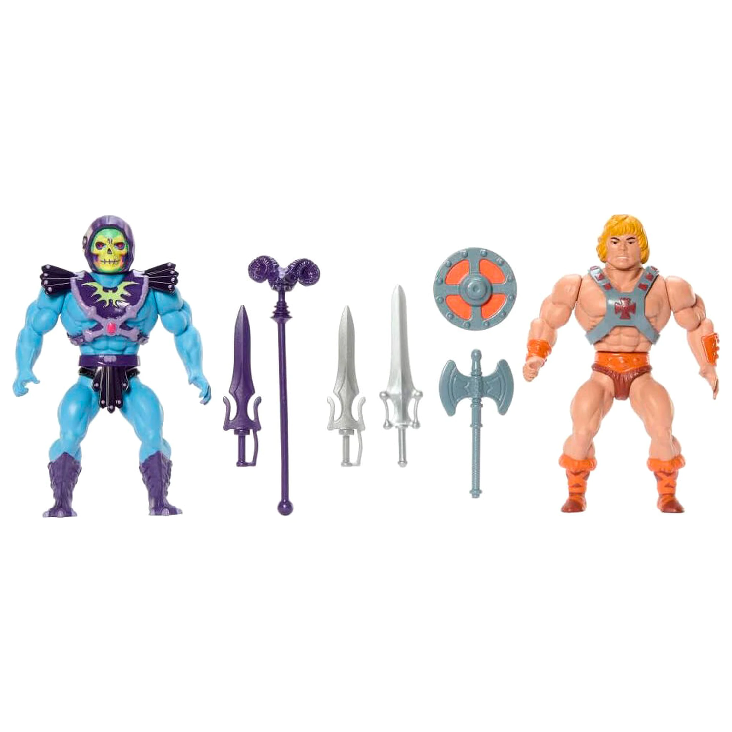 Masters of the Universe Origins 80. Jubiläum Mattel He-Man and Skeletor Set 2 Figuren 14cm Produktfoto