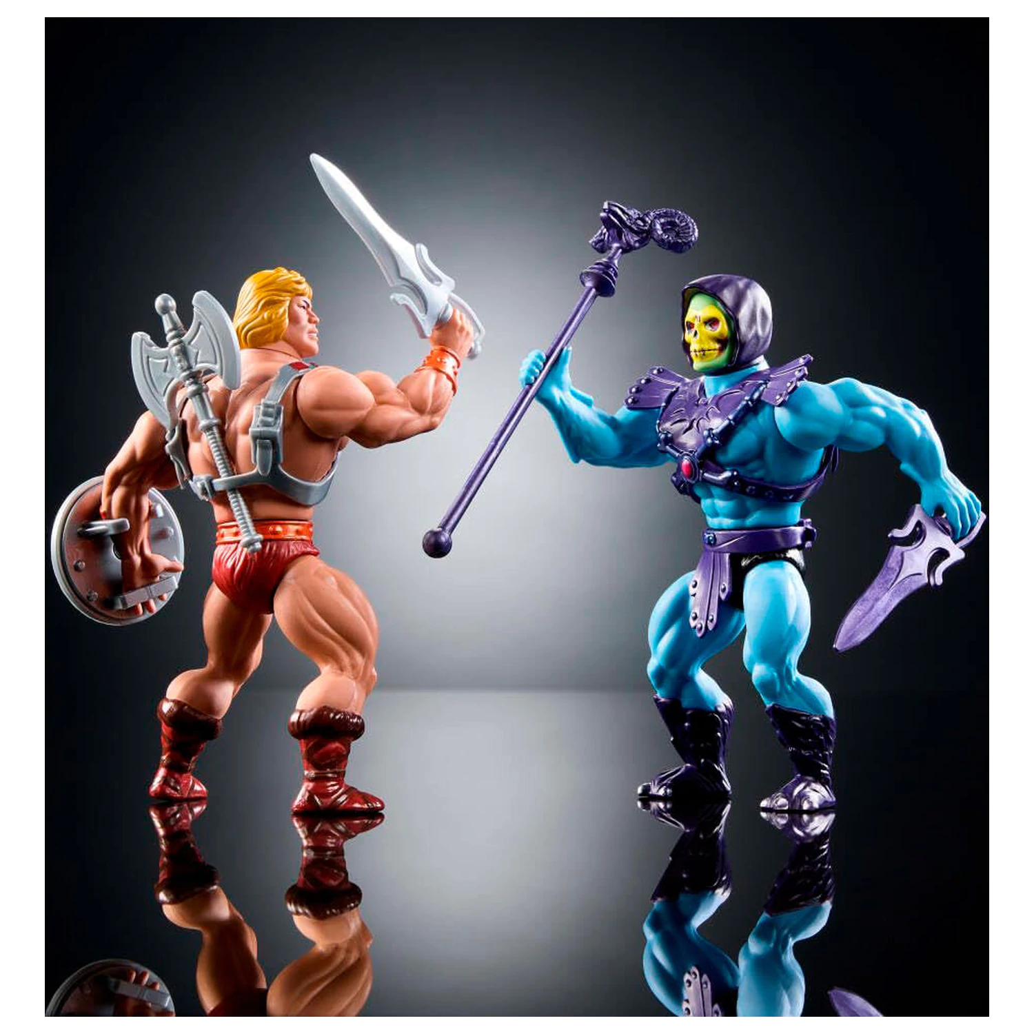 Masters of the Universe Origins 80. Jubiläum Mattel He-Man and Skeletor Set 2 Figuren 14cm Produktfoto