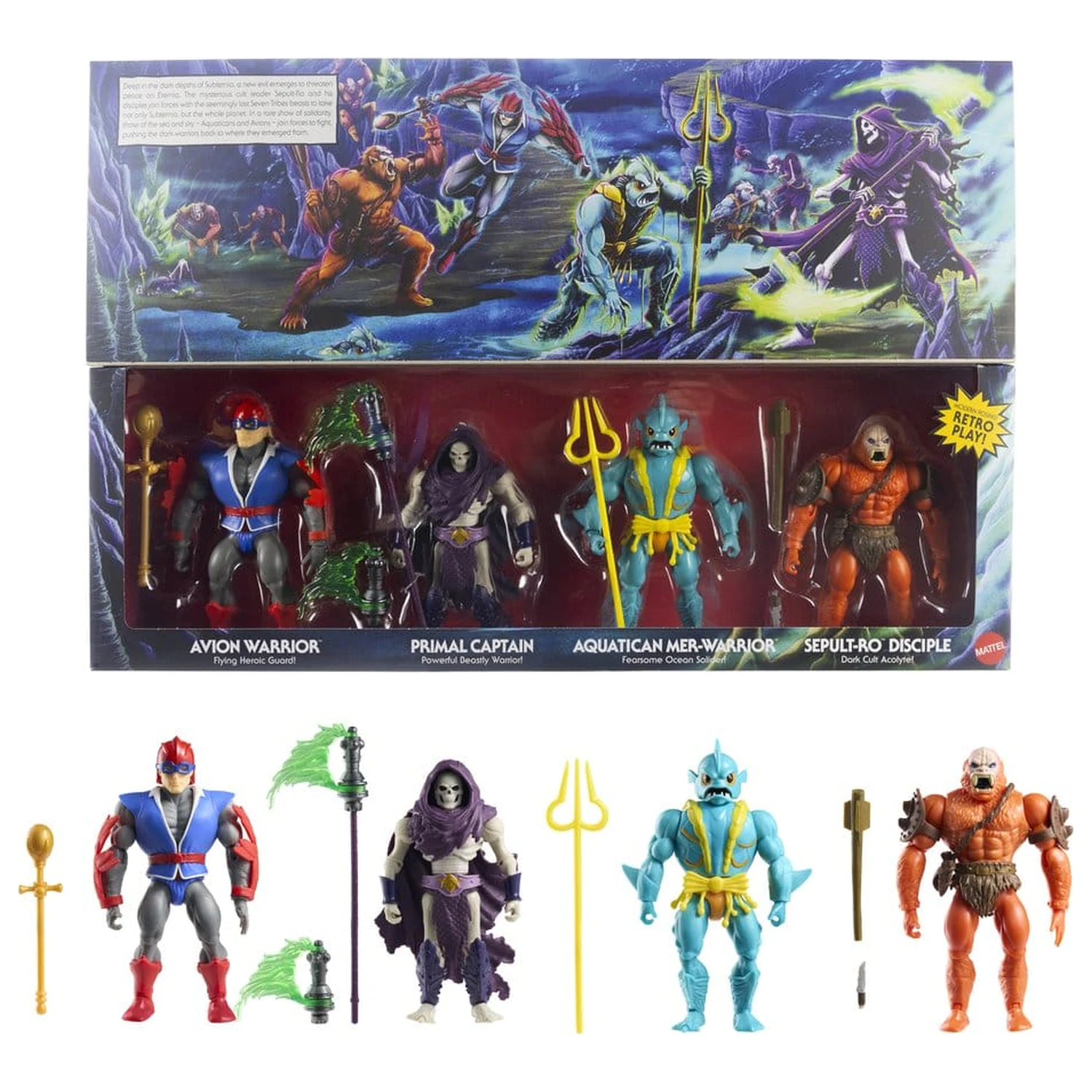 Masters of the Universe Origins Actionfiguren 4er-Pack Battle for Subternia 14 cm Produktfoto