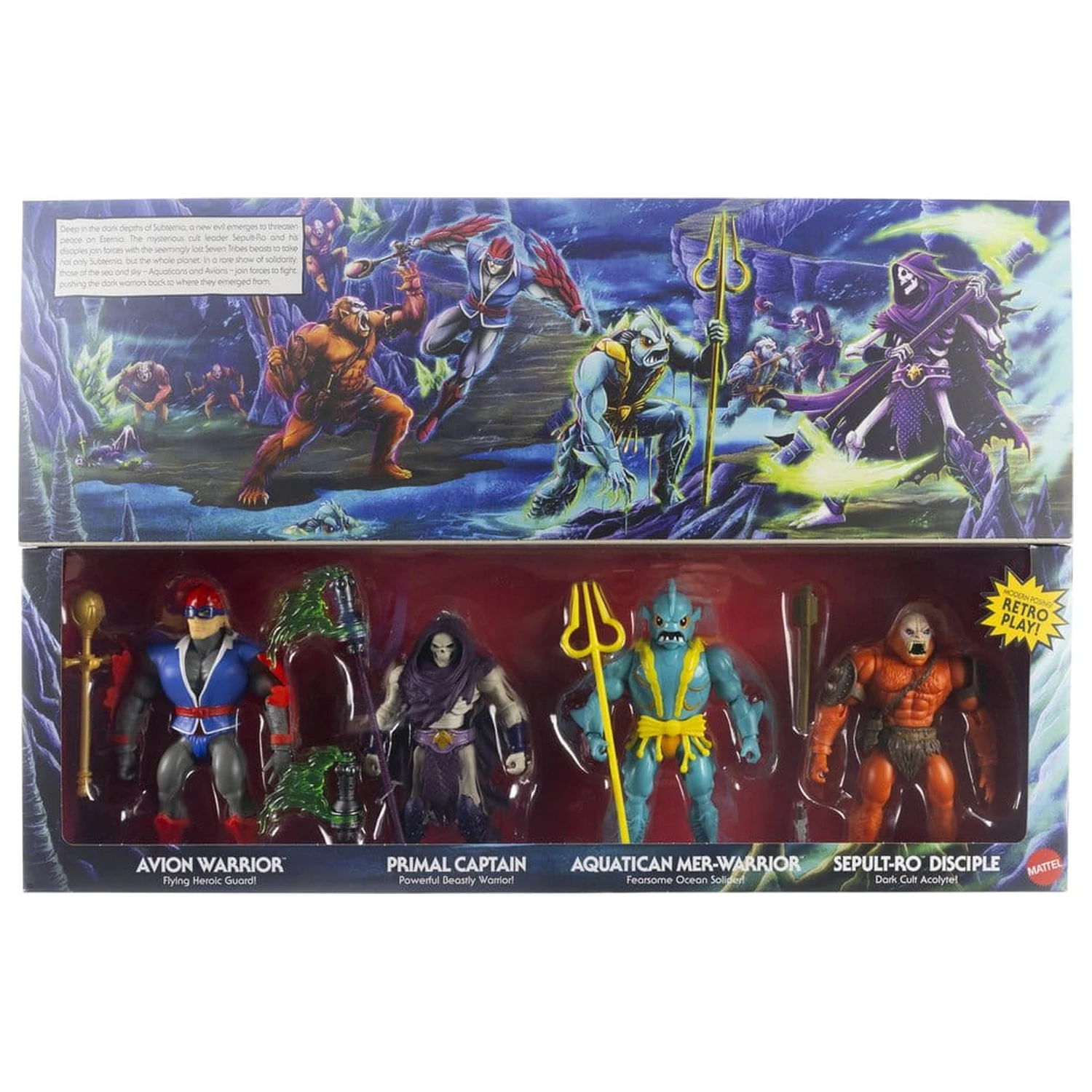 Masters of the Universe Origins Actionfiguren 4er-Pack Battle for Subternia 14 cm Produktfoto
