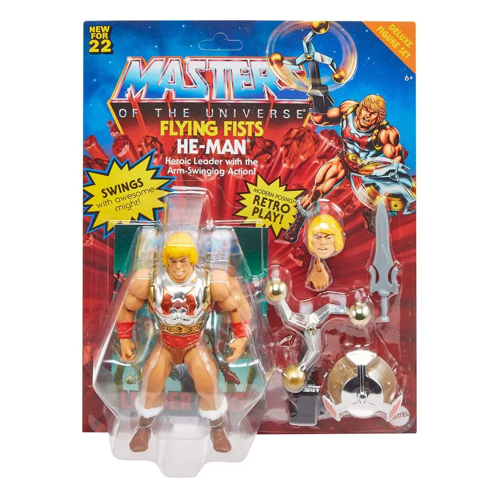 Masters of the Universe Origins Deluxe Actionfigur 2022 Flying Fists He-Man 14 cm Produktfoto