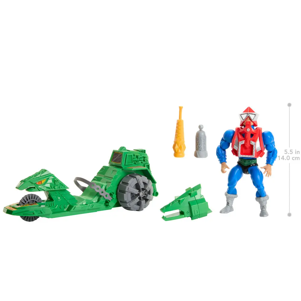 Masters of the Universe Origins Actionfigur mit Fahrzeug Mekaneck & Ground Ripper 14 cm Produktfoto