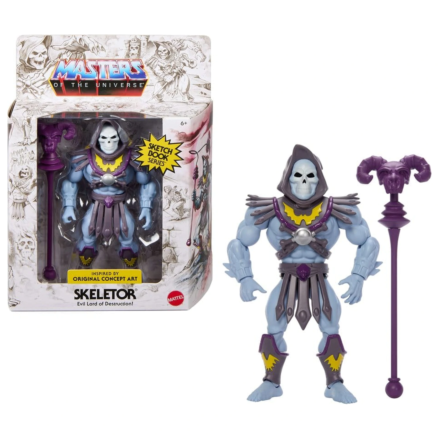 Masters of the Universe Origins Action Figur Skizzenbuch Serie: Skeletor 14 cm Produktfoto