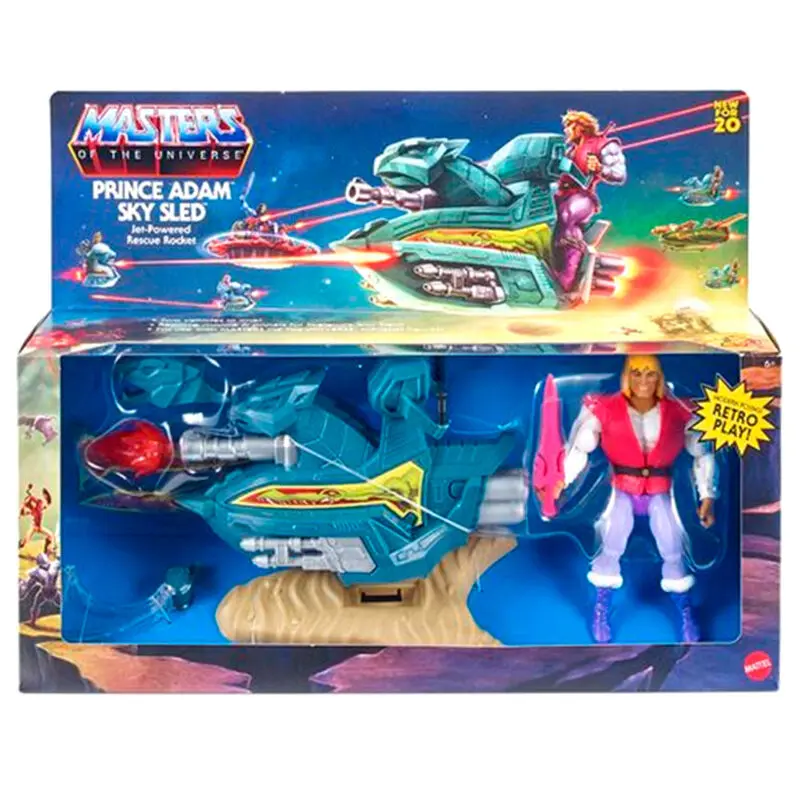 Masters of the Universe Origins Actionfigur 2020 Prince Adam with Sky Sled 14 cm Produktfoto