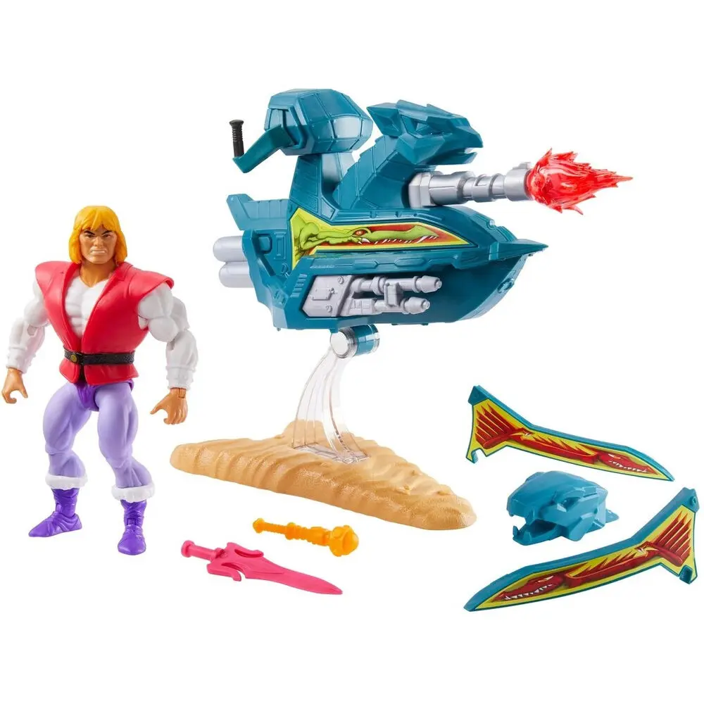 Masters of the Universe Origins Actionfigur 2020 Prince Adam with Sky Sled 14 cm Produktfoto