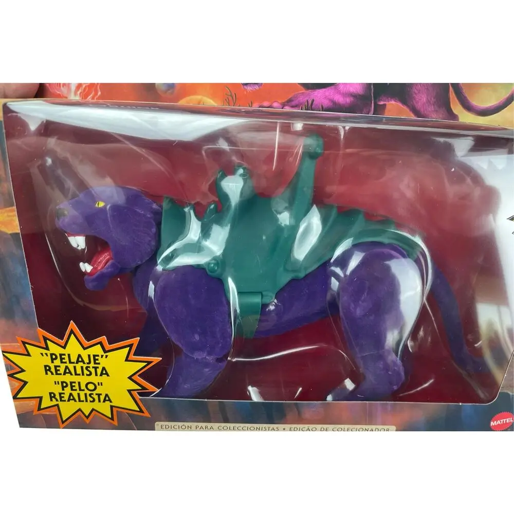 Masters of the Universe Panthor beflockt Figur 23cm Produktfoto