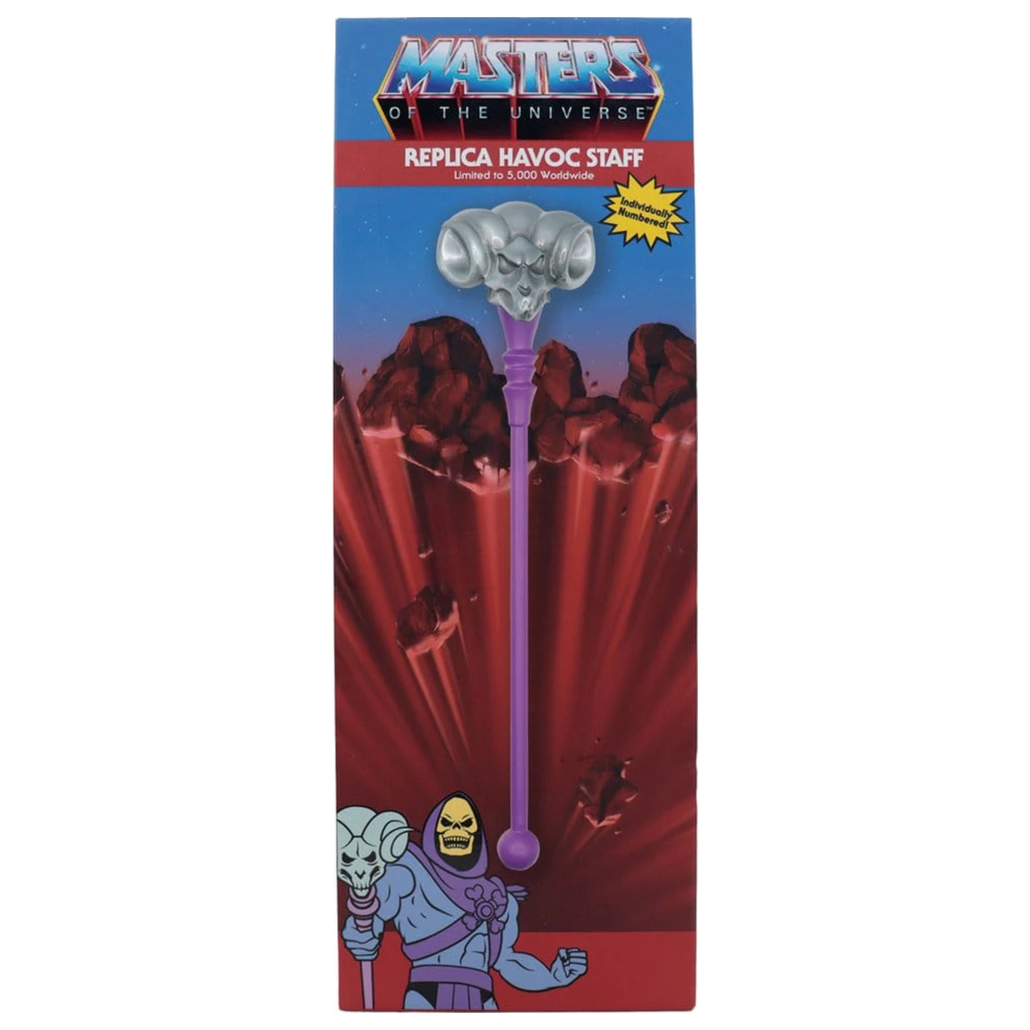 Masters of the Universe Nachbildung Miniatur Havoc Staff limitierte Auflage 18 cm Produktfoto