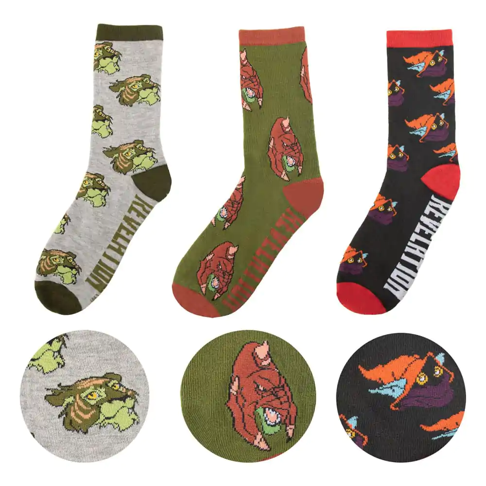 Masters of the Universe - Revelation: Cringer & Battle Cat & Orko Socks 3er Socken Set Produktfoto