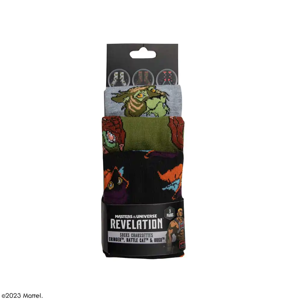 Masters of the Universe - Revelation: Cringer & Battle Cat & Orko Socks 3er Socken Set Produktfoto