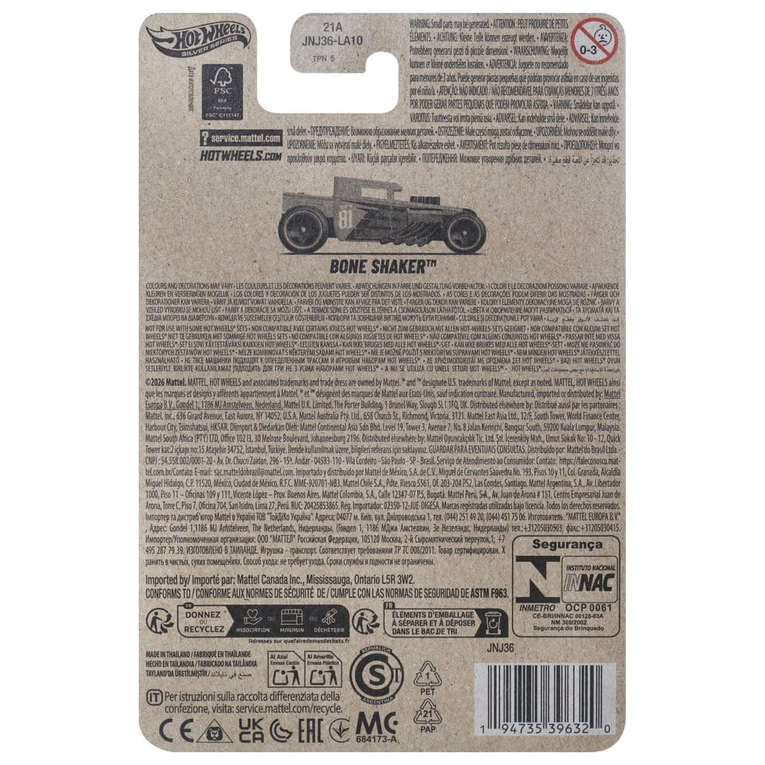 Masters of the Universe Silver Series Die-Cast Fahrzeug 1/64 Bone Shaker Produktfoto