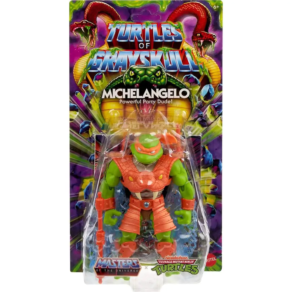 Masters of the Universe Turtles of Grayskull Michelangelo Figur 14cm Produktfoto