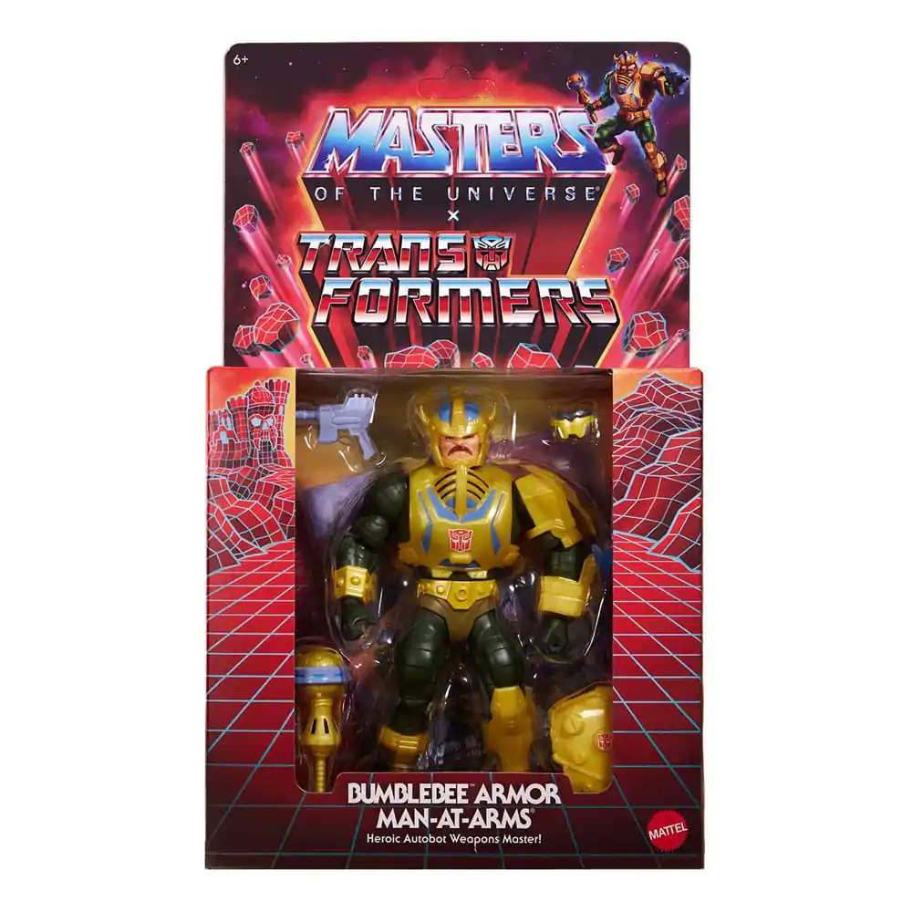 Masters of the Universe x Transformers Actionfigur Bumblebee Armor Man-At-Arms heo European Exclusive 14 cm Produktfoto