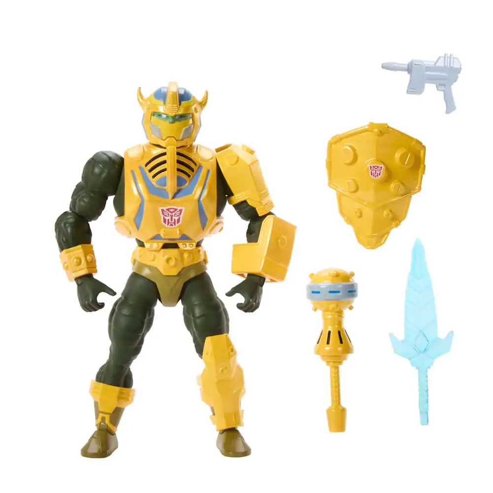 Masters of the Universe x Transformers Actionfigur Bumblebee Armor Man-At-Arms heo European Exclusive 14 cm Produktfoto