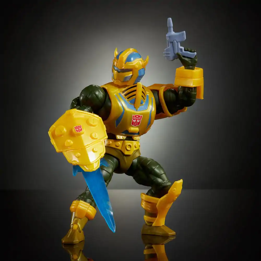 Masters of the Universe x Transformers Actionfigur Bumblebee Armor Man-At-Arms heo European Exclusive 14 cm Produktfoto