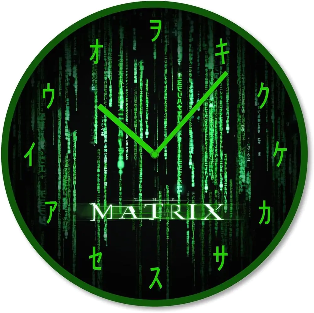 Matrix Code Wanduhr Produktfoto