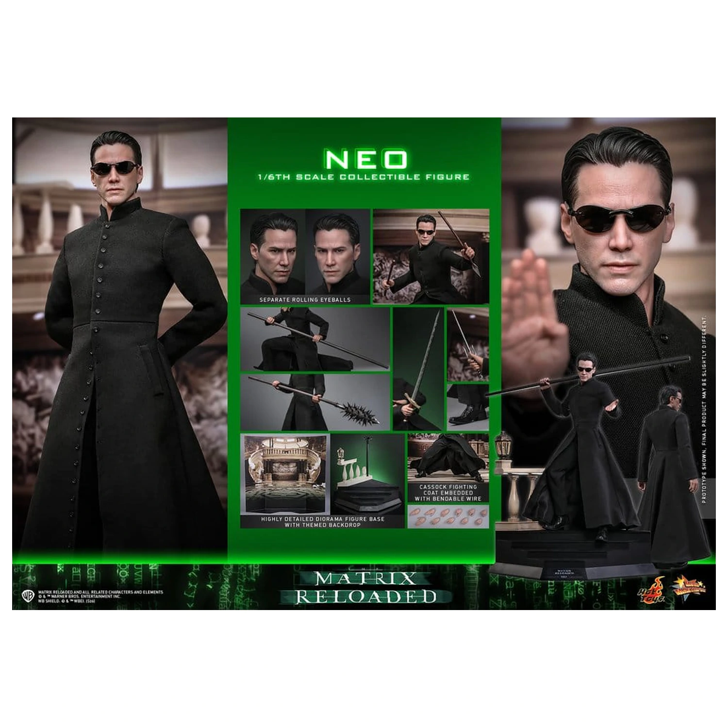 Matrix Movie Masterpiece Action Figur 1/6 Neo 31 cm Produktfoto