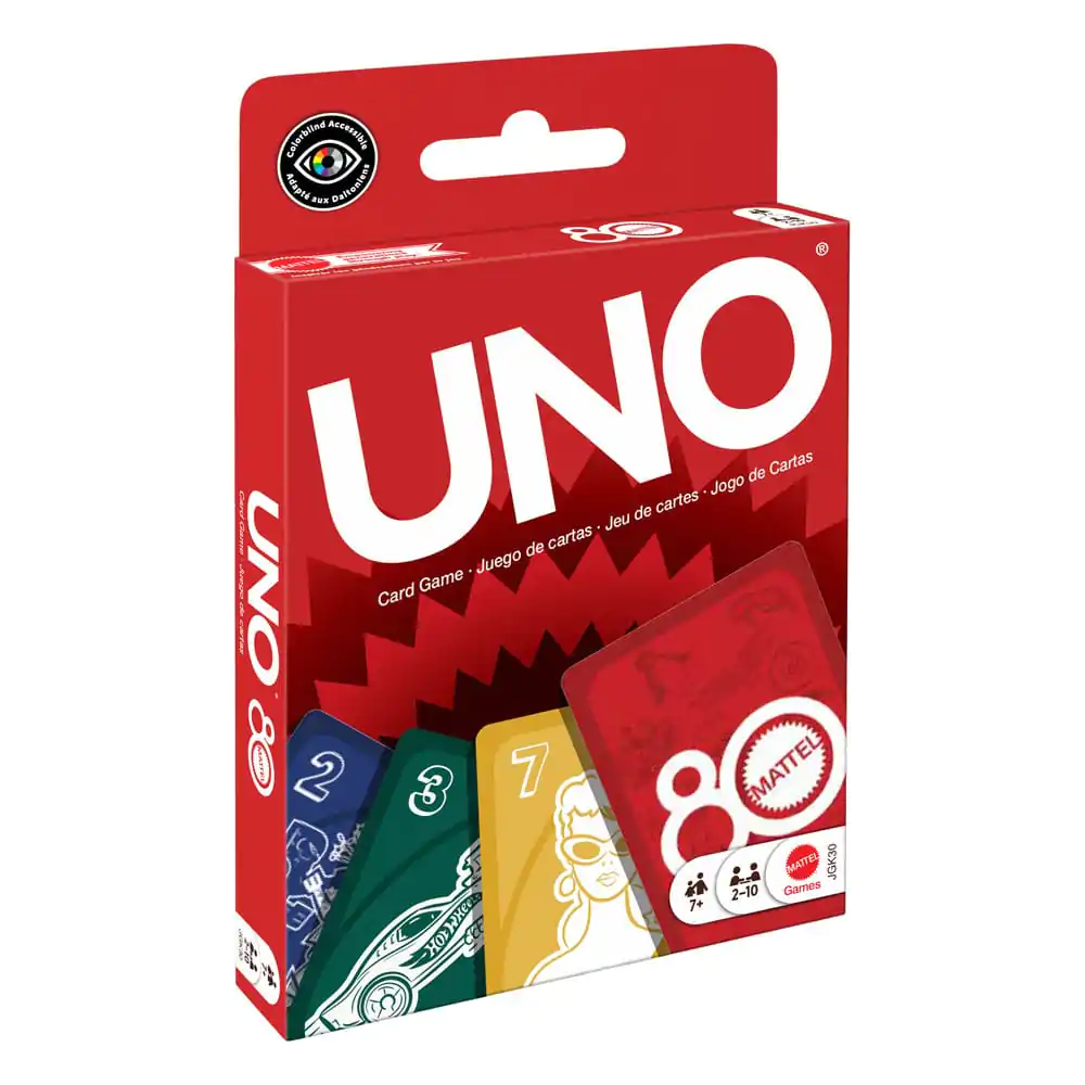 Mattel 80. Jubiläum UNO Kartenspiel Rubinrot Produktfoto