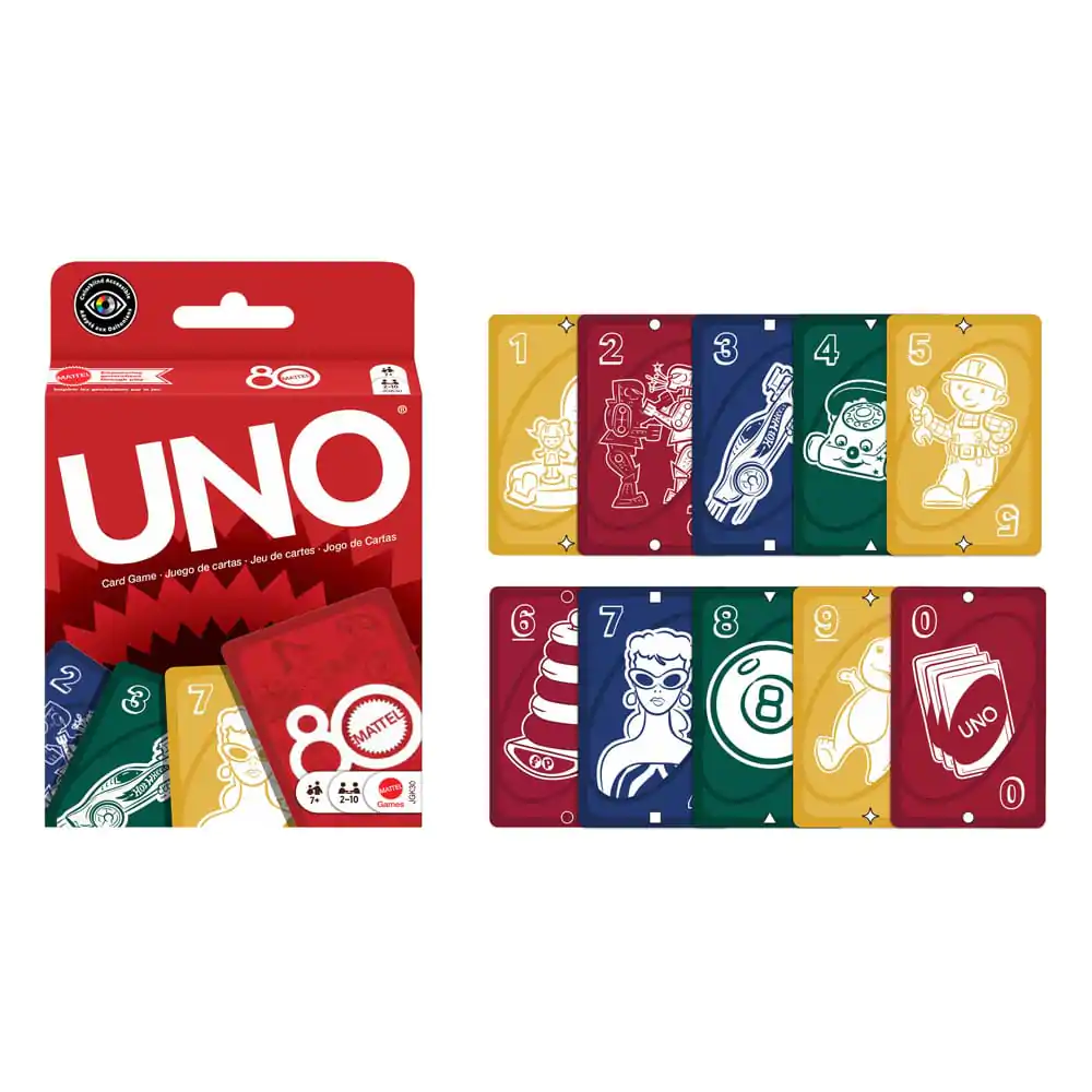 Mattel 80. Jubiläum UNO Kartenspiel Rubinrot Produktfoto