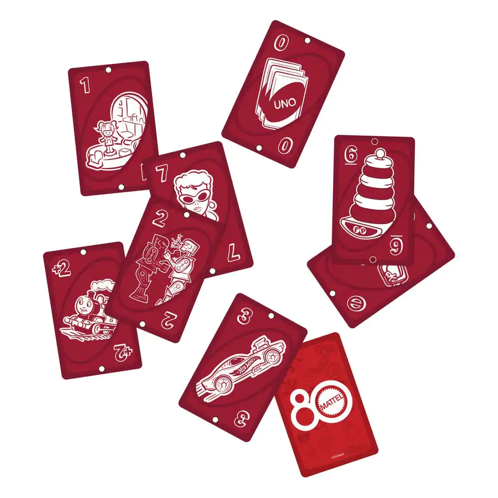 Mattel 80. Jubiläum UNO Kartenspiel Rubinrot Produktfoto