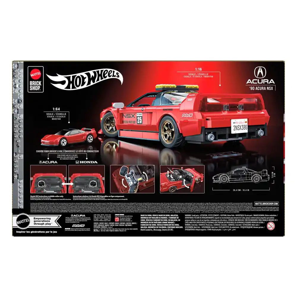 Mattel Brick Shop Hot Wheels Elite Series Bauset 1/16 &#039;90 Acura NSX Produktfoto