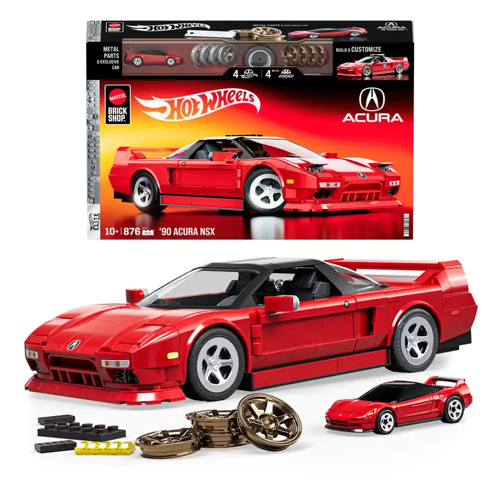 Mattel Brick Shop Hot Wheels Elite Series Bauset 1/16 &#039;90 Acura NSX Produktfoto