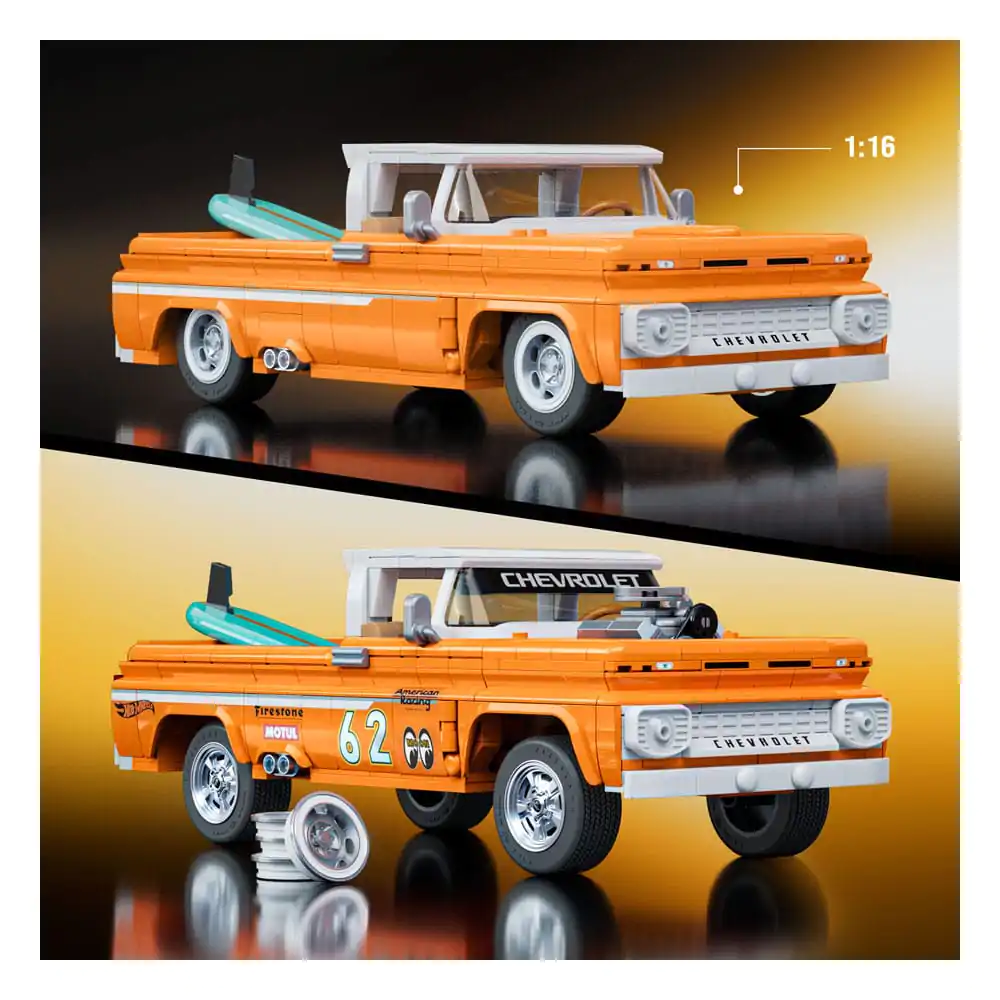 Mattel Brick Shop Hot Wheels Elite Series Bauset 1/16 Custom &#039;62 Chevy Pickup Produktfoto