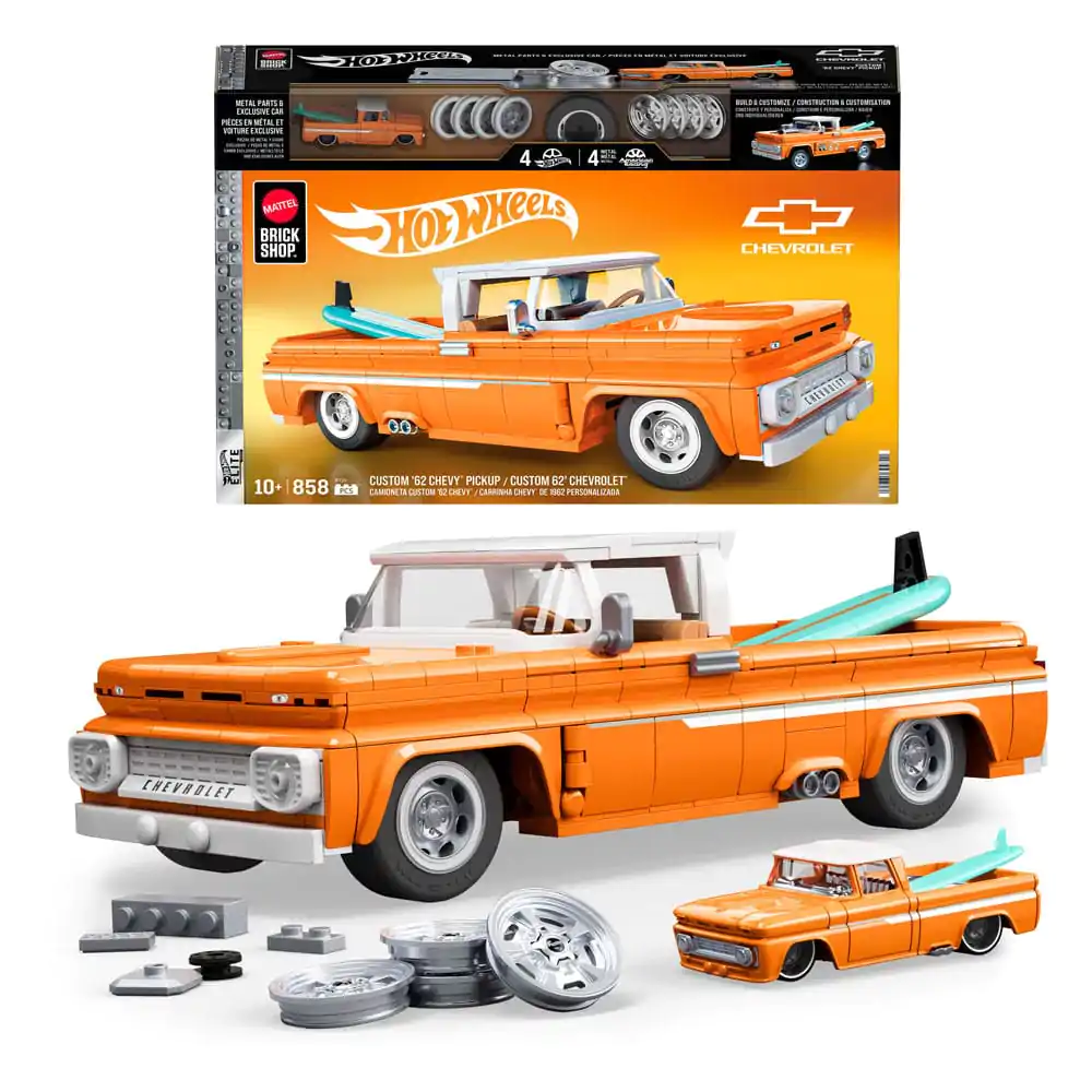 Mattel Brick Shop Hot Wheels Elite Series Bauset 1/16 Custom &#039;62 Chevy Pickup Produktfoto