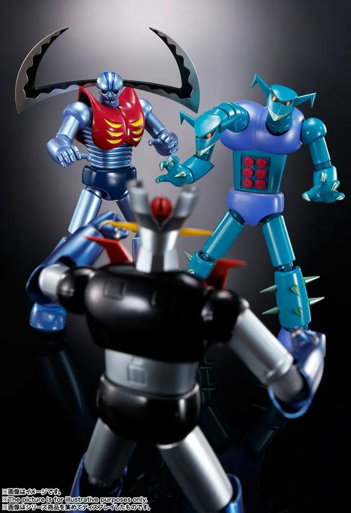 Mazinger Z Soul of Chogokin Diecast Action Figurs GX-25R GARADA K-7 &  GX-26R DOUBULAS M-2 16 cm Produktfoto