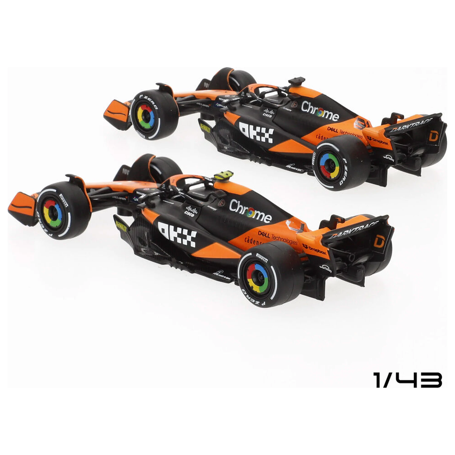 McLaren MCL38 F1 2024 Metall-Packung 2 Autos Produktfoto