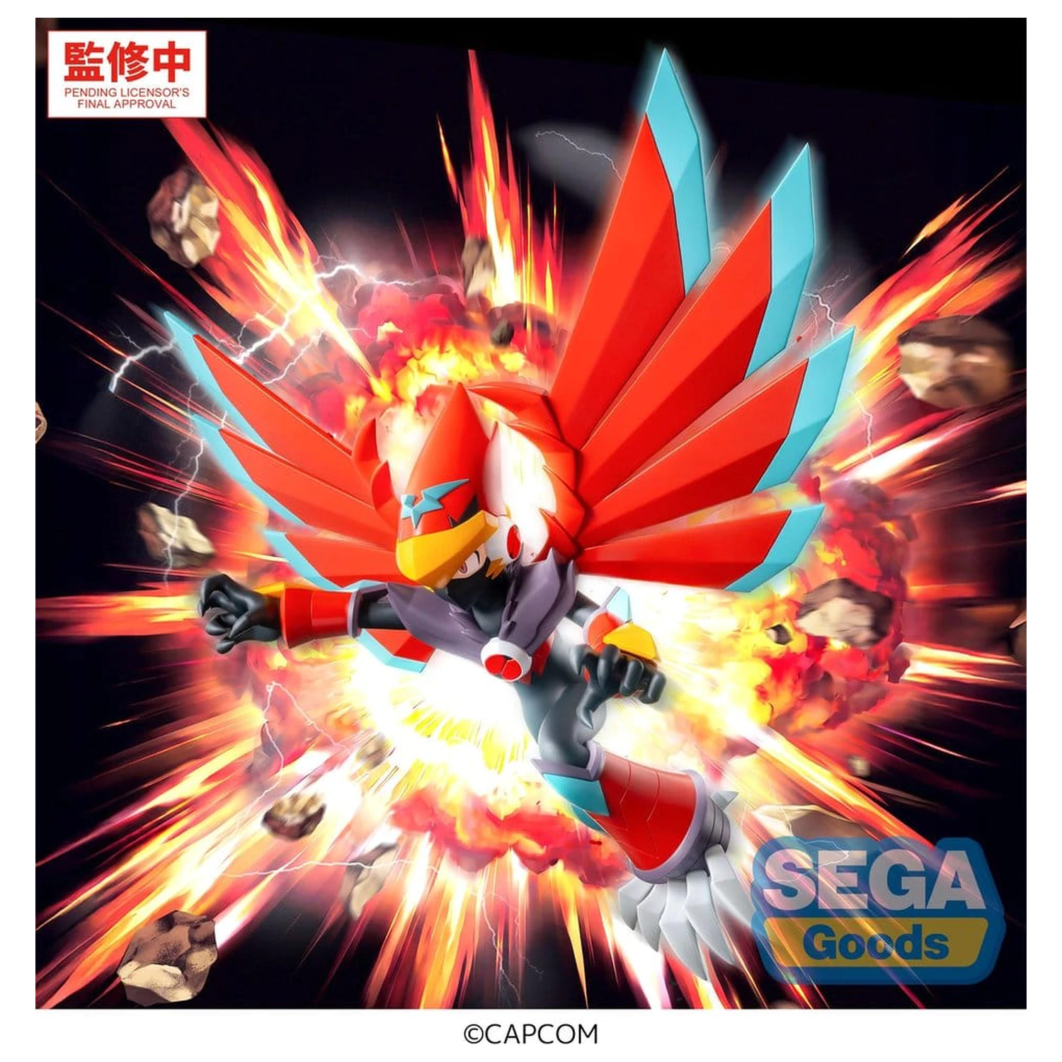 Mega Man Battle Network Luminasta PVC Figur Mega Man Falzar Beast 19 cm Produktfoto