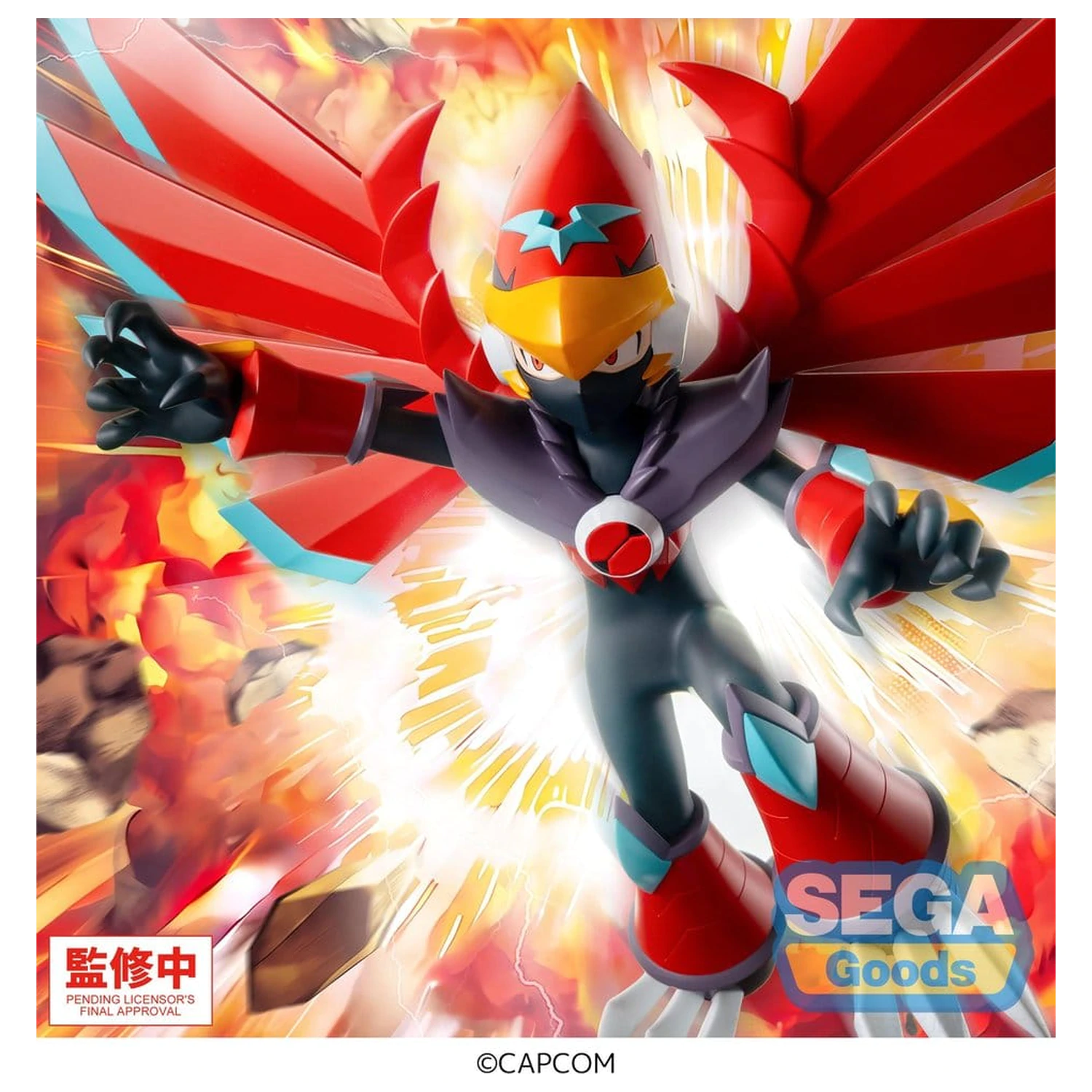 Mega Man Battle Network Luminasta PVC Figur Mega Man Falzar Beast 19 cm Produktfoto
