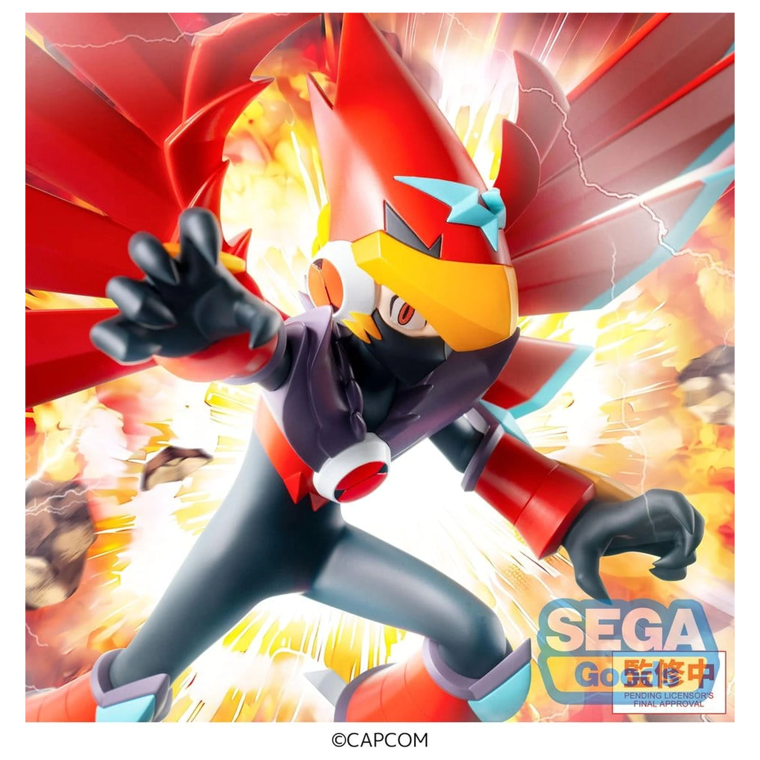 Mega Man Battle Network Luminasta PVC Figur Mega Man Falzar Beast 19 cm Produktfoto