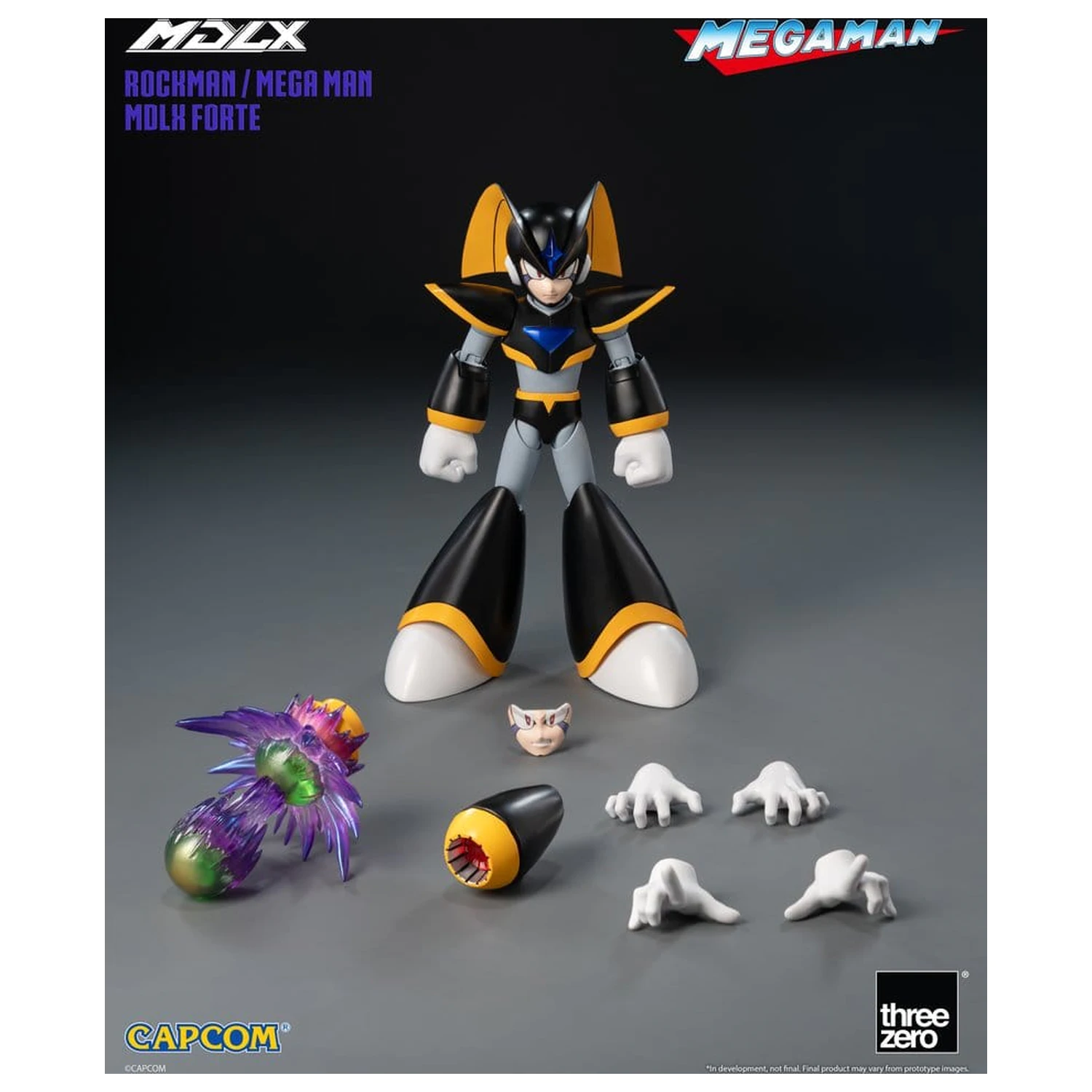 Mega Man MDLX Actionfigur Rockman / Mega Man Forte 10 cm Produktfoto