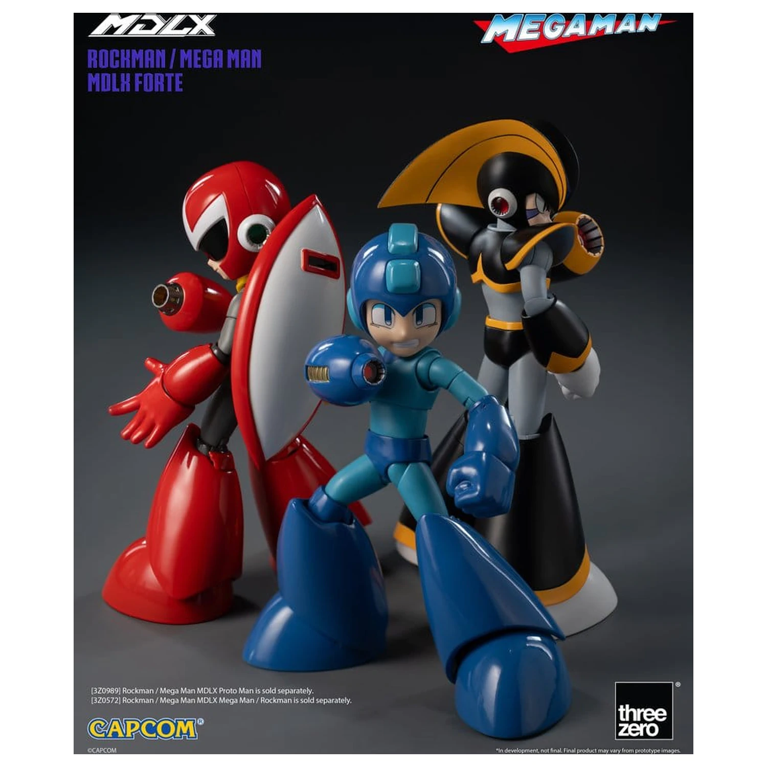 Mega Man MDLX Actionfigur Rockman / Mega Man Forte 10 cm Produktfoto