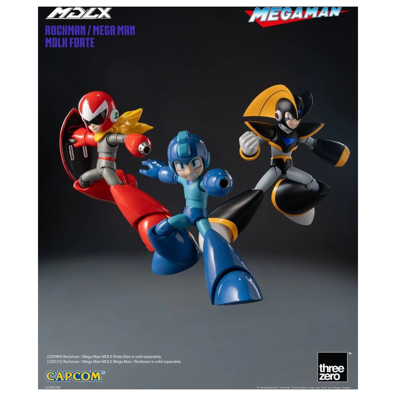 Mega Man MDLX Actionfigur Rockman / Mega Man Forte 10 cm Produktfoto
