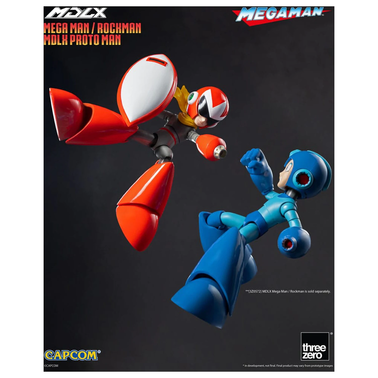 Mega Man MDLX Actionfigur Rockman / Mega Man Proto Man 10 cm Produktfoto