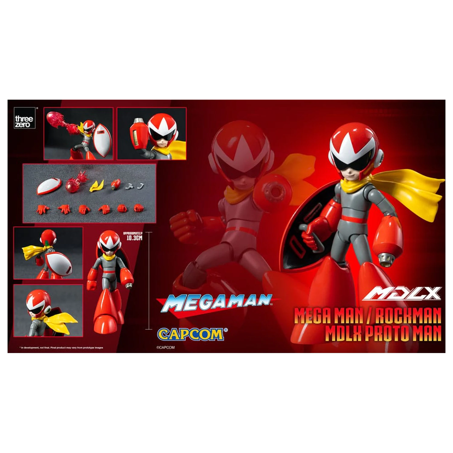 Mega Man MDLX Actionfigur Rockman / Mega Man Proto Man 10 cm Produktfoto