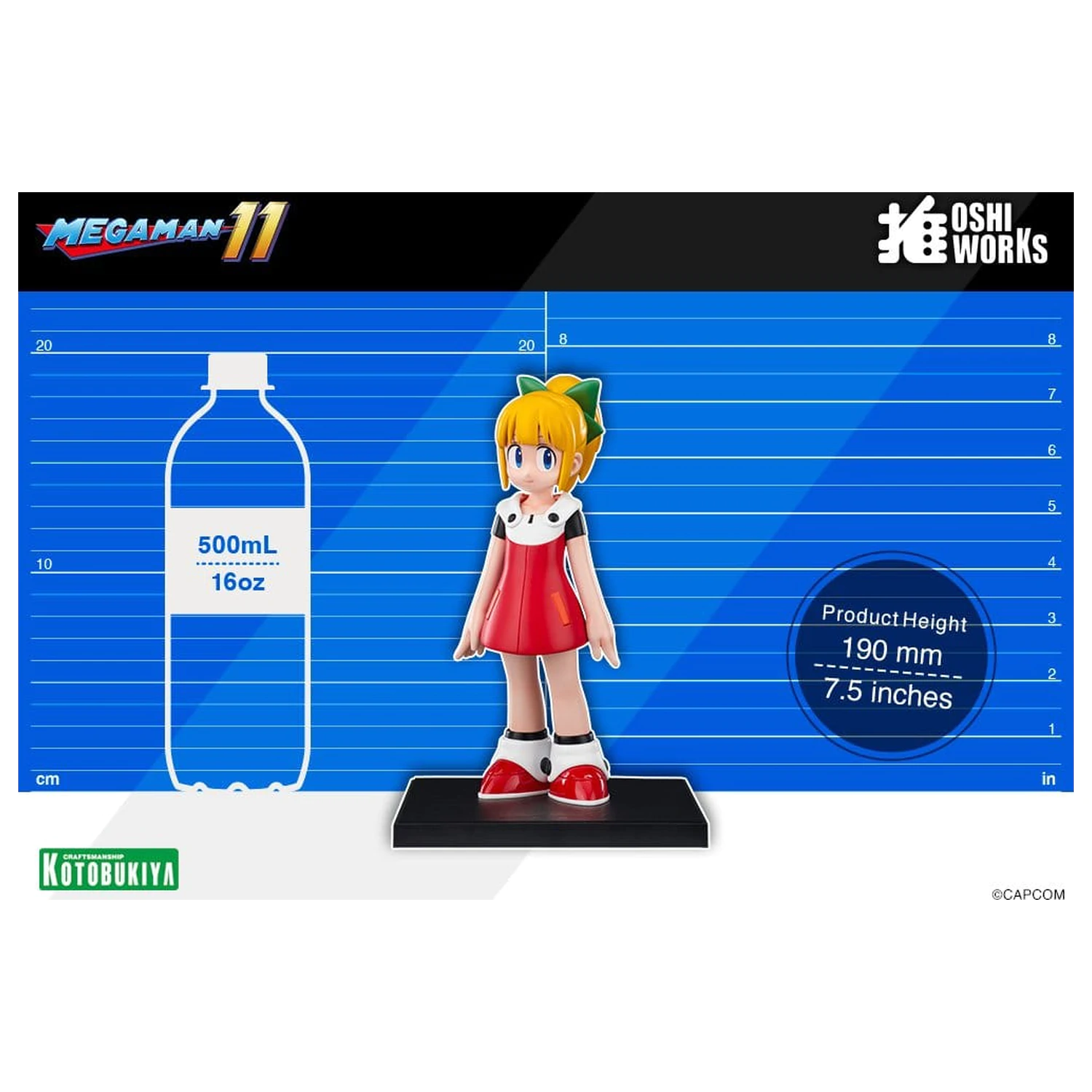 Mega Man Oshi Works PVC Figur Roll 19 cm Produktfoto