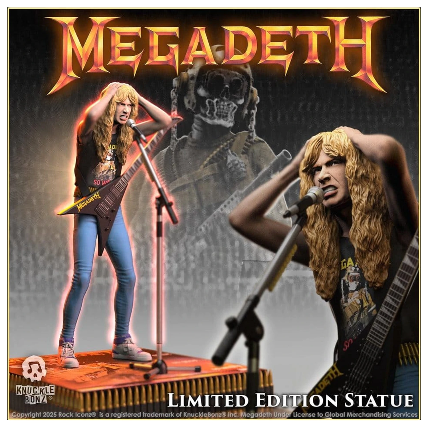 Megadeth Rock Iconz Statue Dave Mustaine II 22 cm Produktfoto