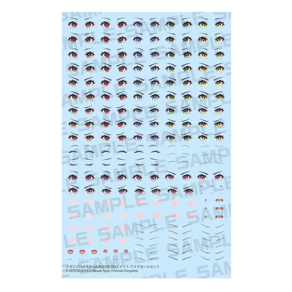Megami Device M.S.G. Zubehör-Set für Plastic Model Kits 1/1 Buster Doll Knight Eye Decal Set Produktfoto