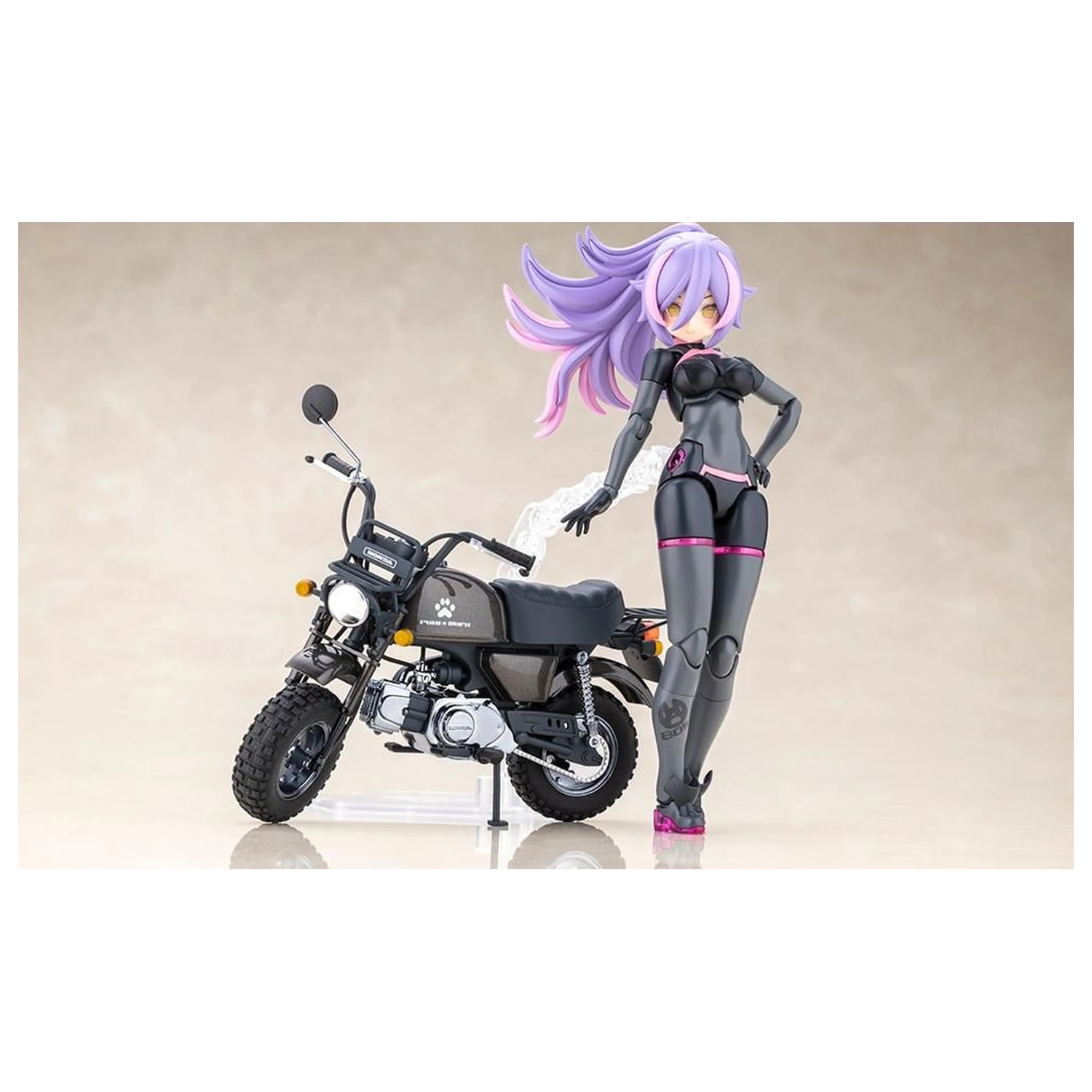 Megami Device Puni Mofu Racing Lang mit Honda Modellbausatz 14 cm Produktfoto