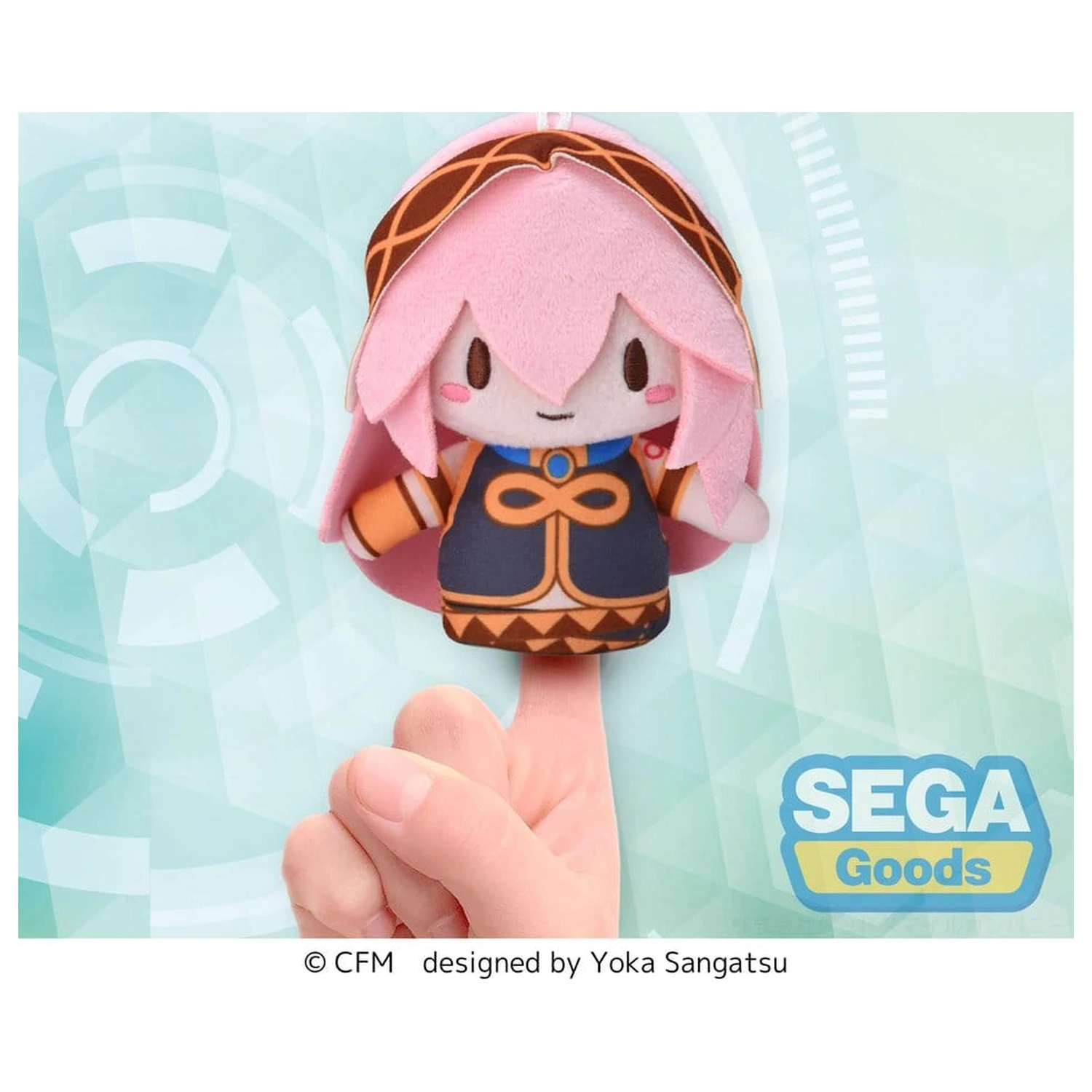 Megurine Luka Fuwa Petit Plüschfigur Fingermaskottchen 10 cm Produktfoto
