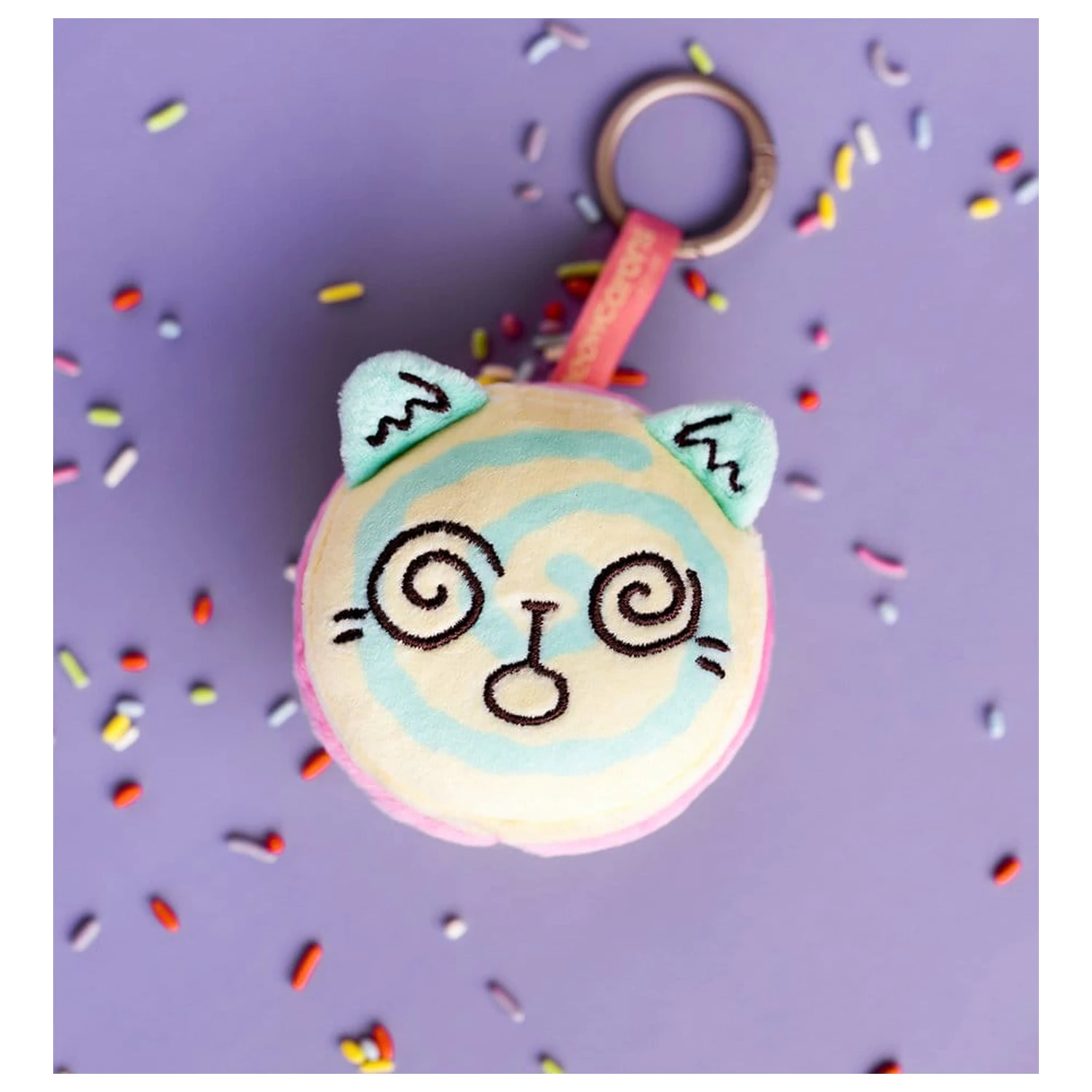 Meowcaron Plüsch Taschenanhänger Spirale 7 cm Produktfoto