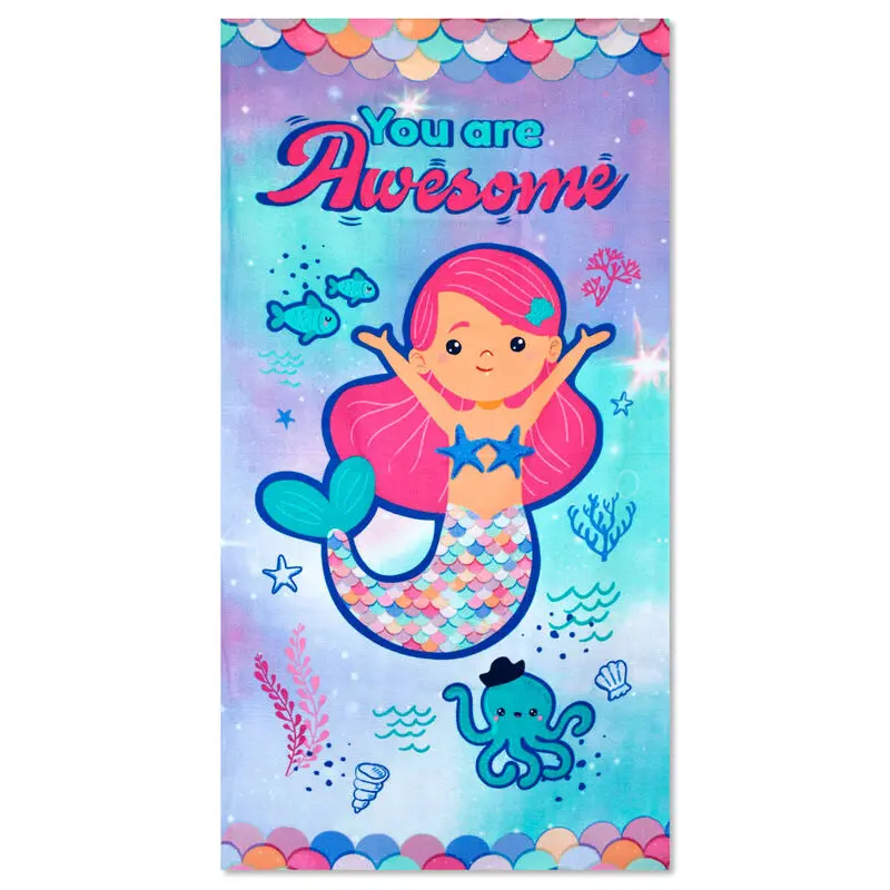 Mermaid You Are Awesome Microfaser Strandtuch Produktfoto
