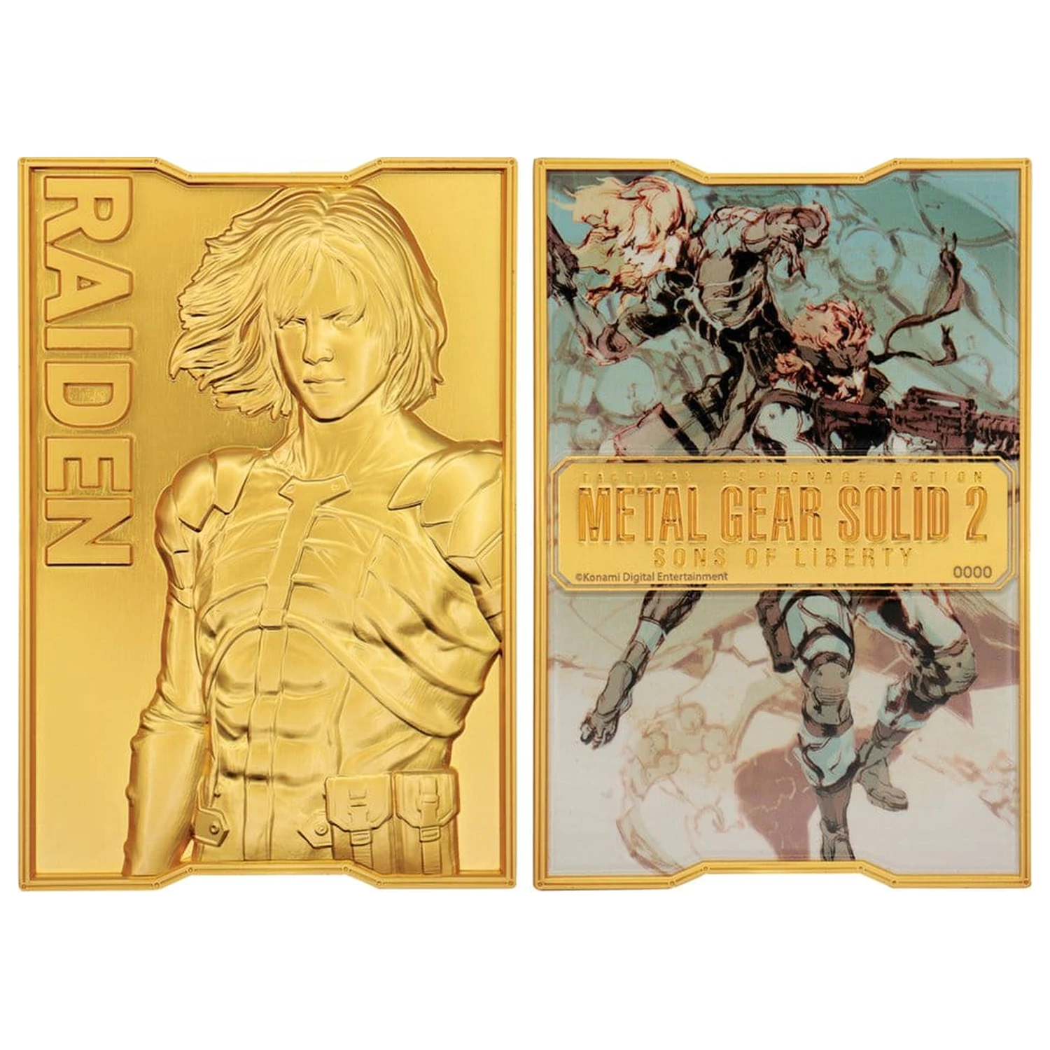 Metal Gear Solid 2 Ingot Raiden 24k vergoldet limitierte Auflage Produktfoto