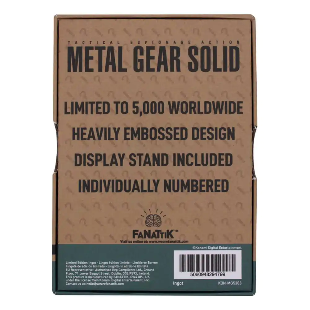 Metal Gear Solid 2 Metallbarren Raiden Limited Edition Produktfoto